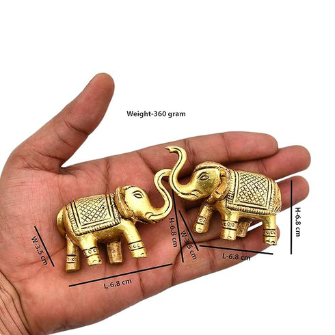 Brass Elephant Statue Set